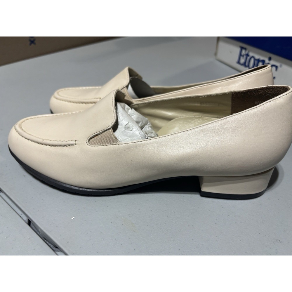 Drew Arlene Foot Saver Womens Cream Leather Slip On Loafer Size 8W‎